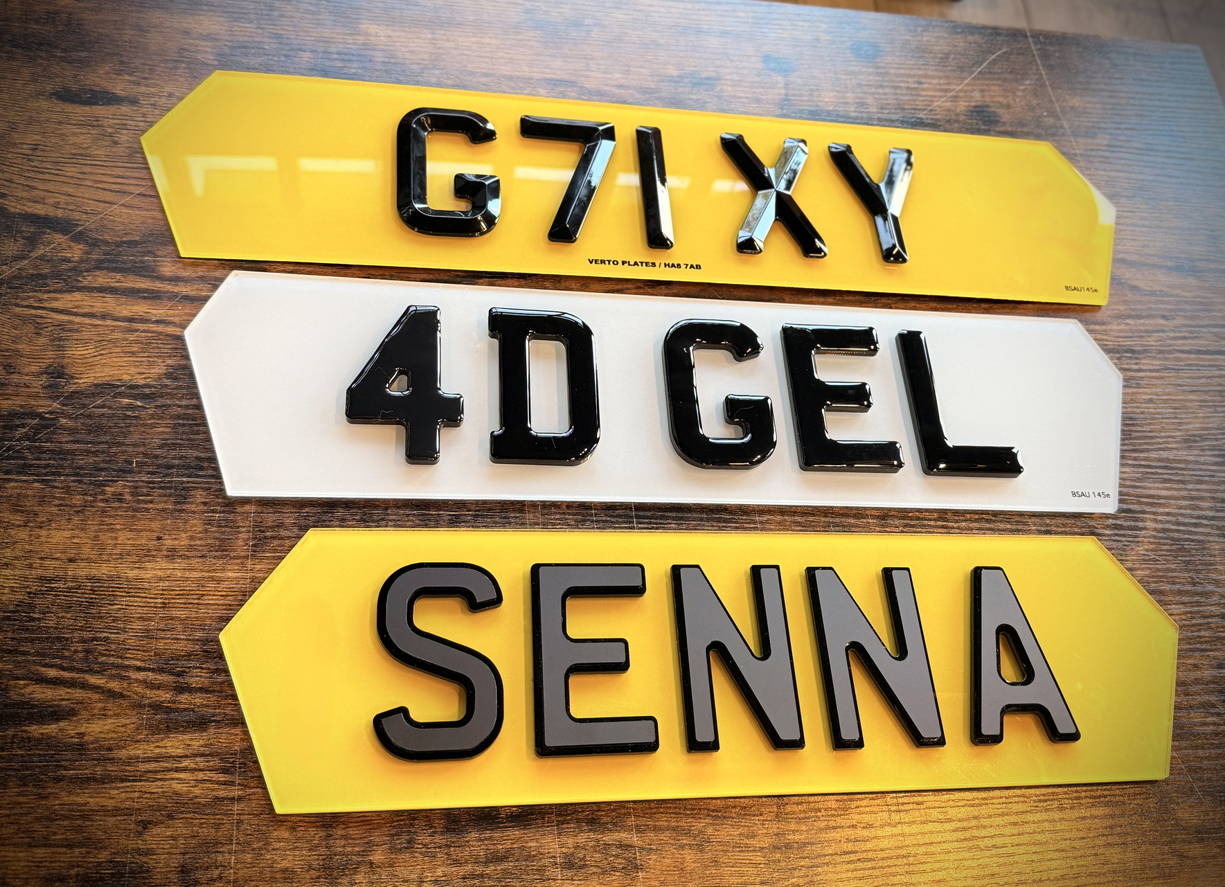 hex style number plates