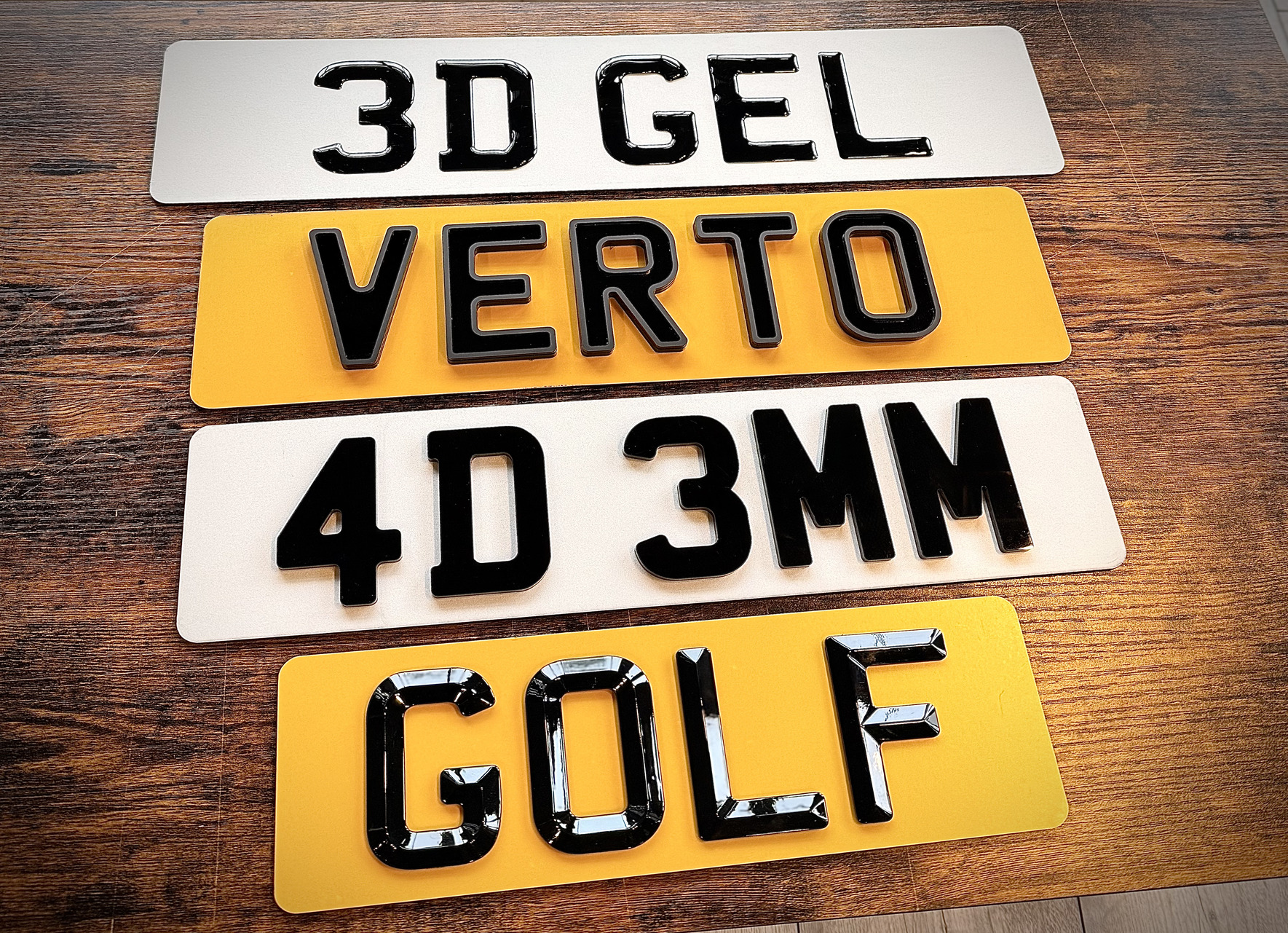 short number plates