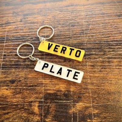 number plate keyring