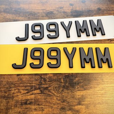 stacked number plate