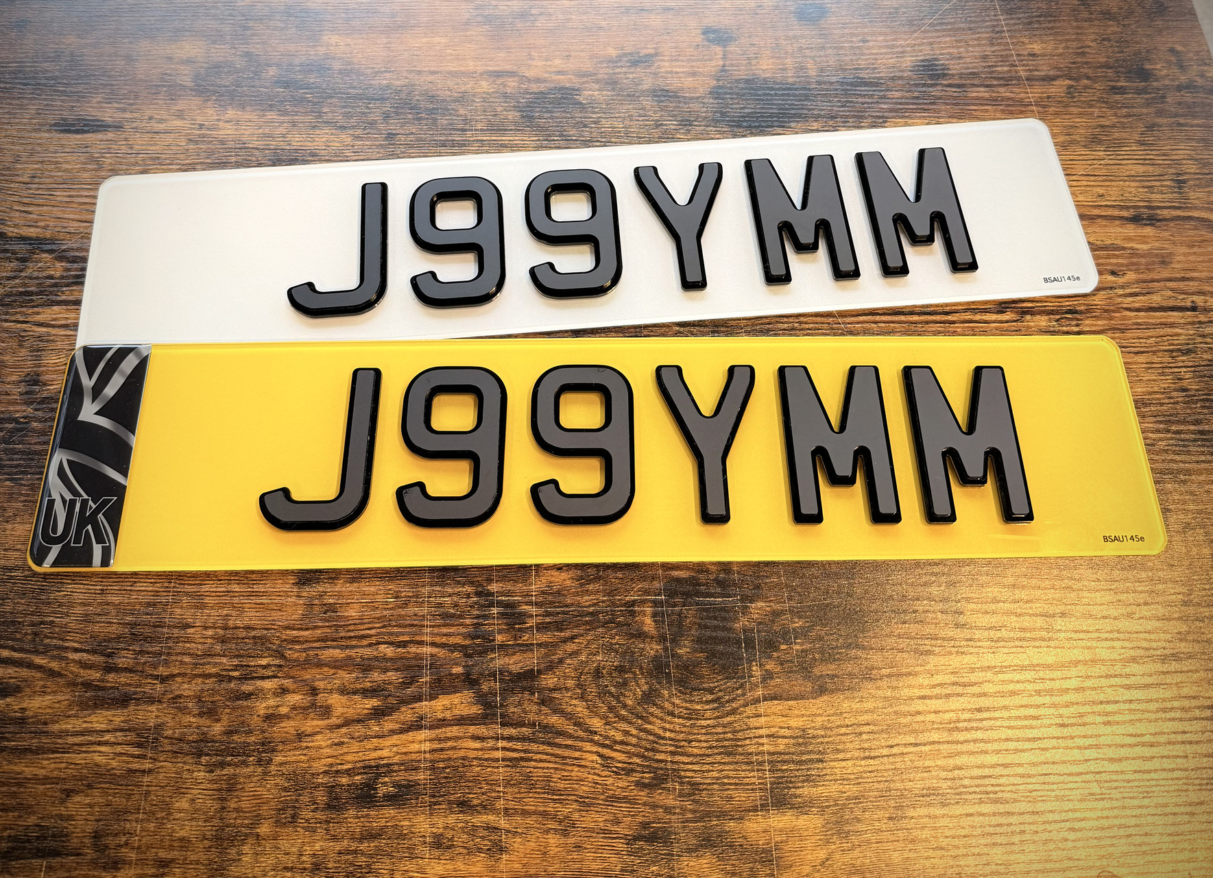 stacked number plate