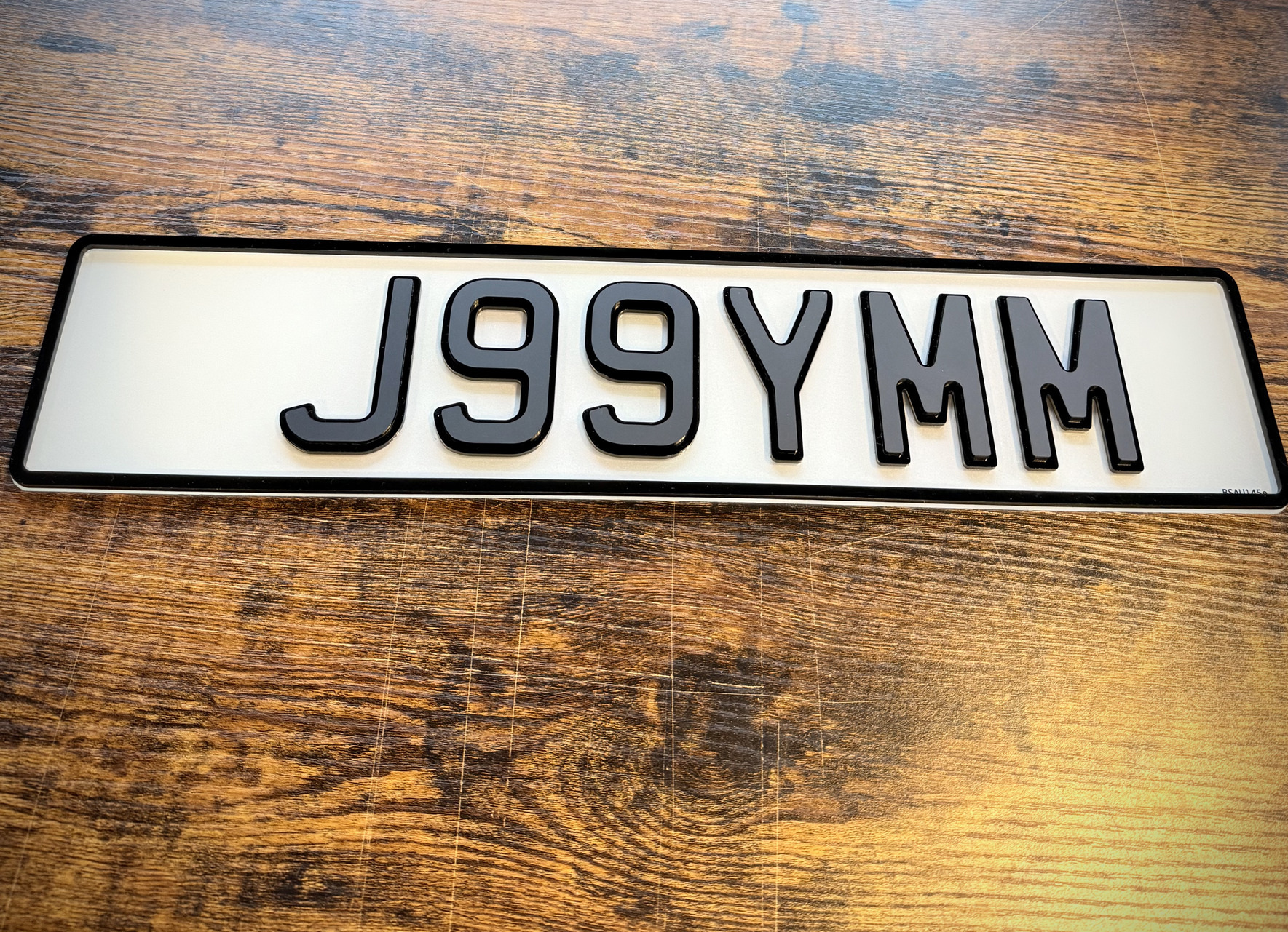 stacked number plate stacked number plate